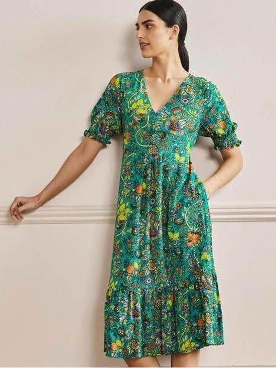 Boden Dresses & Skirts - Boden Sienna Floral Print Tea Midi Dress Size 12